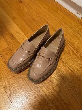Sam Edelman Nude Patent Leather Bit Loafers